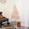 4ft. Pre-Lit White Artificial Christmas Tree, Clear LED Lights